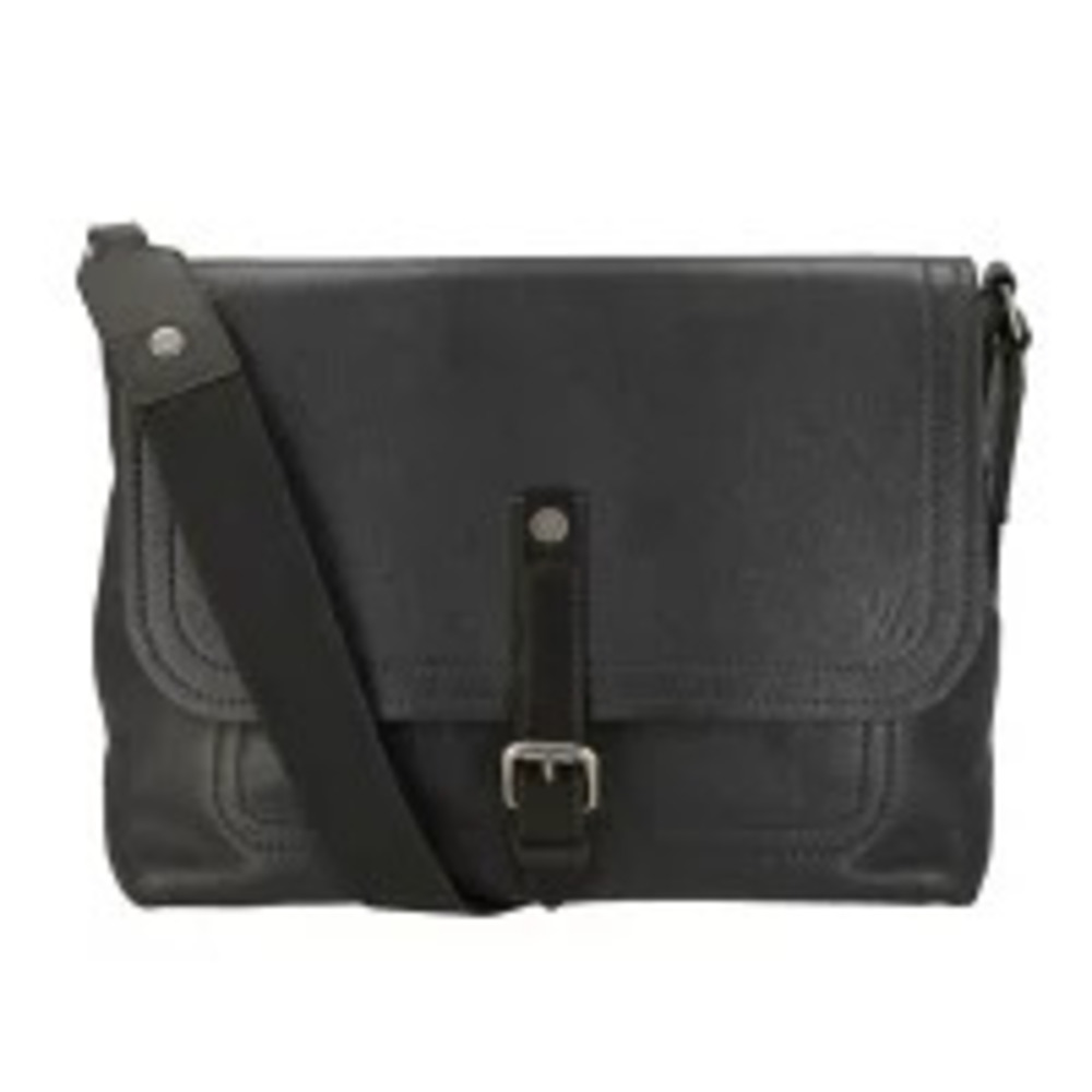 Louis Vuitton Omaha messenger bag black Utah leather brass buckle